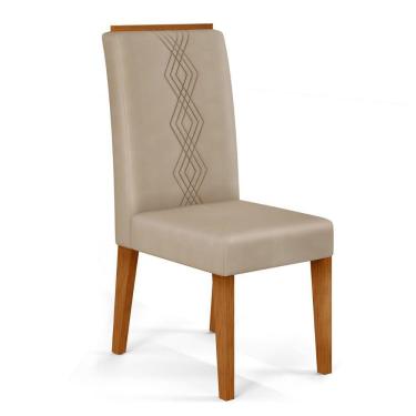 Imagem de Kit 02 Cadeiras De Jantar Estofada Yasmin Freijó Veludo Kraft- Mabe Magazine