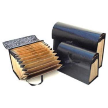 Imagem de Pasta Sanfonada Papel Ofício 31 Divisoes Preta Luxo - Mano