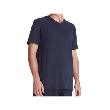 Imagem de Camiseta Hering Masculina Meia Manga 022b Noturno, P, Noturno