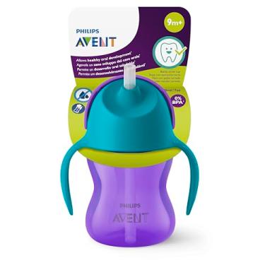 Imagem de Copo com Canudo Philips Avent SCF796/02 200 ml Azul/Roxo 9m+