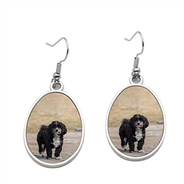 Imagem de Brinco Little Havanese brinca fora no prado – Brincos pendentes para meninas – Presente de festa de aniversário dos namorados