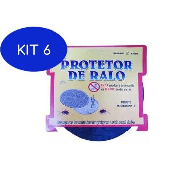Imagem de Kit 6 Protetor Tampa De Ralo PVC e Antiderrapante