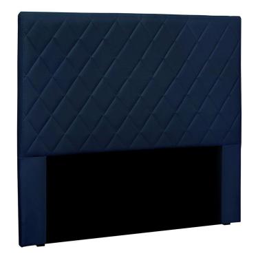 Imagem de Cabeceira Solteiro 0,90m Córdoba Suede Azul Marinho - Pallazio