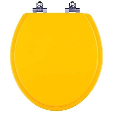 Imagem de Tampa de Vaso Sanitário com Amortecedor Convencional Oval Amarelo
