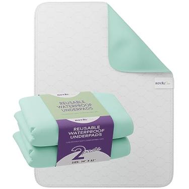 Imagem de Almofadas de cama para incontinência – Protetores reutilizáveis à prova d'água para cadeira, sofá e colchão – Altamente absorvente, lavável na máquina – para crianças, animais de estimação e idosos