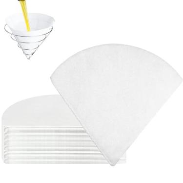 Imagem de Filtro de alimentos 30 peças filtro de óleo de fritadeira filtros de cone de filtro não tecido cones de filtro de óleo de cozinha cones de filtro de xarope de bordo conjunto de filtros de cones para cozinha