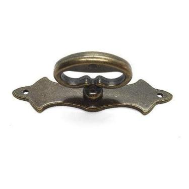 Imagem de Kit 18 Puxadores Dourado Ouro Velho Puxadores De Armario Metal PZ 1032