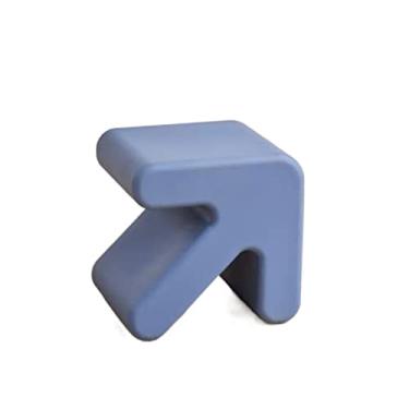 Imagem de Mesa lateral pequena mesa lateral, mesa de fim, mesa de café, mesa de cabeceira e banquinho para sala de estar, escritório, quarto, banheiro, showroom, moderno rack de revistas mesa de centro para sala de estar (cor: bigblue mu
