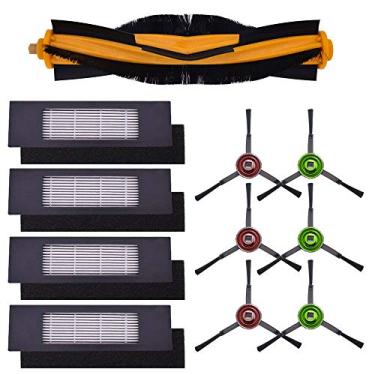 Imagem de Neutop Acessórios de substituição compatíveis com Ecovacs Deebot OZMO 920, 950, T5, T8, T8 Aivi, T9, T9+, N7, N8, N8+, N8 Pro+, N10 Plus, Robot Vacuum Parts com 1 escova de rolo principal, 4 conjuntos de filtros e 6 escovas laterais