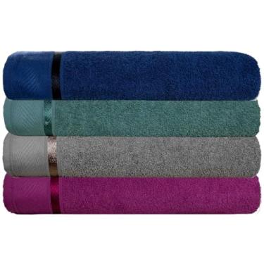 Imagem de Kit 4 Toalhas Banhão Gigante Glamour 500g - Supe Macia (Kit 4)