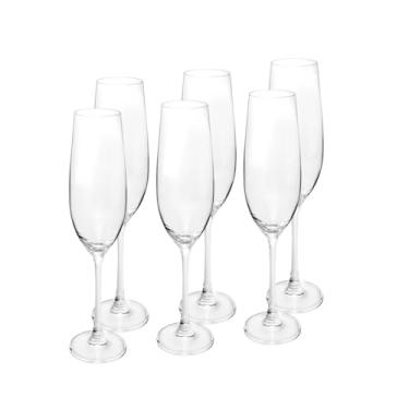 Imagem de Conjunto 6 Taças de Champanhe de Cristal Ecológico Columba 260ml - Wolff