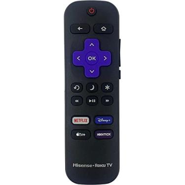 Imagem de Controle remoto de substituição OEM para Hisense Roku – Compatível com as séries RG e H4, com teclas de atalho Netflix, Apple TV, Disney+ e HBOMAX 【Funciona apenas com Hisense Roku, não serve para
