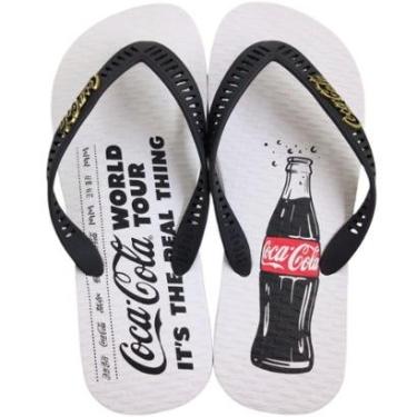 Imagem de Chinelo de Dedo Masculino Casual Dia a Dia Borracha Coca Cola Elton Cc4166-Masculino