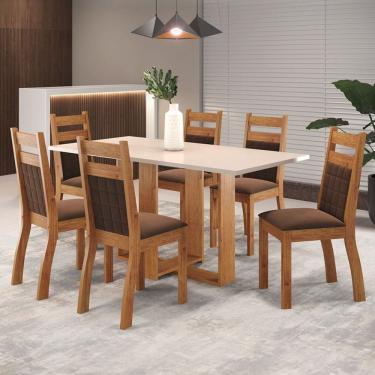 Imagem de Mesa de Jantar 6 Lugares Caiçara Blonde - Panorama Móveis