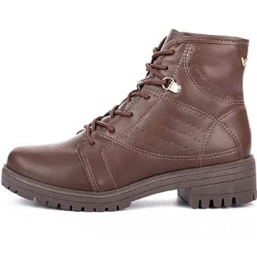 Imagem de Bota Coturno Feminino Casual Tratorado Bico Redondo Salto Baixo Mississipi Q7875