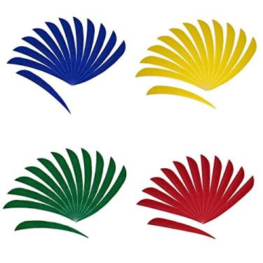 Imagem de Luzhengyang Pacote com 48 flechas para tiro com arco natural flecha de pena de peru F 5 polegadas para arco recurvo composto - Redução de ruído de peso - Prática ao alvo DIY