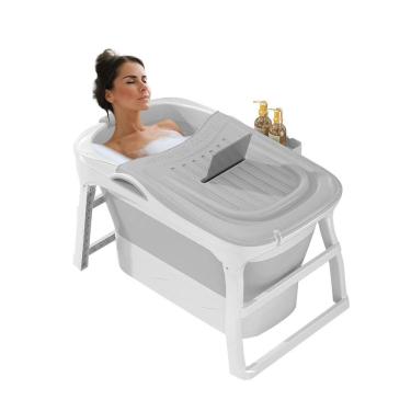 Imagem de Banheira Ofurô Dobrável Portátil 210 Litros Adulto 112 Cm Vg+ Cinza