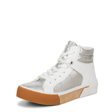 Imagem de Blowfish Malibu Tênis feminino de cano alto Waverly, Branco/Prata, 36