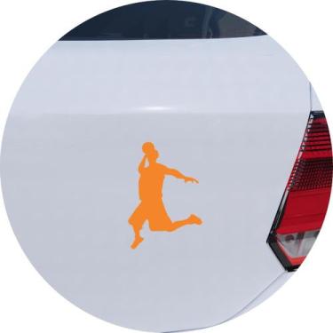 Imagem de Adesivo de Carro Basquete Enterrada Handeball - Cor Azul - Melhor Ades