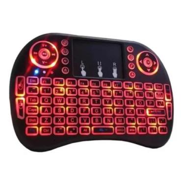 Imagem de Mini Teclado Wireless Keyboard com Touchpad Com Led Usb Android Consol