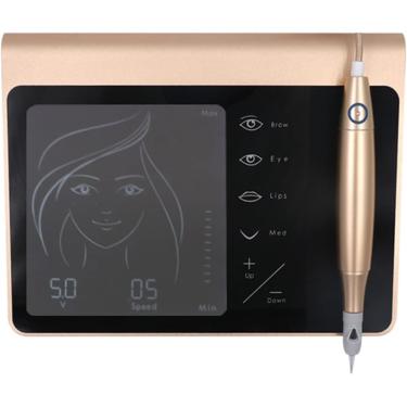 Imagem de Touch Screen P Premium Charming Kit de máquina de maquiagem permanente para sobrancelhas, delineador labial, micropigmentação, dermógrafo, bateria recarregável, ouro