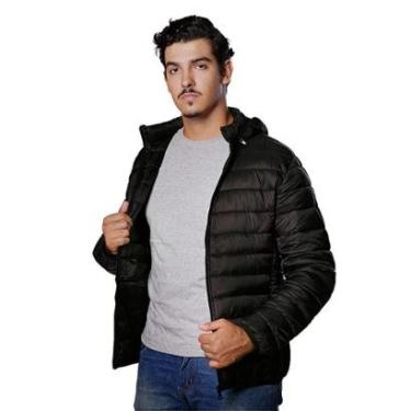 Imagem de Jaqueta Puffer  Casaco Gomo Acolchoado e Touca Removível-Unissex