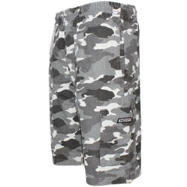 Imagem de Kit 2 Bermudas Sarja Brim Camuflada Masculino Extra Plus Size Cargo 5 