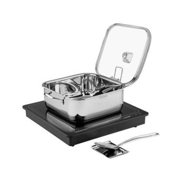 Imagem de Rechaud Elétrico Inox 7,3L Tramontina 64039420 4 Peças