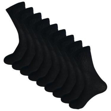 Imagem de Kit 9 Pares de Meias Compramais Cano Médio Algodão Sortidas - QLC SPOR