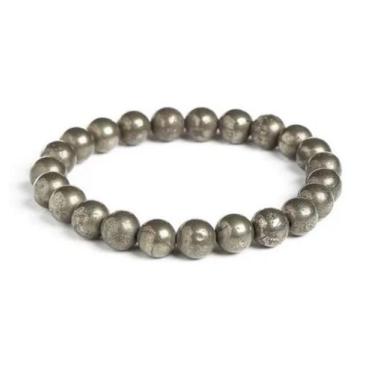 Imagem de Pulseira Pedra Natural Pirita - Vorax Acessórios, M - 18cm a 18,5cm