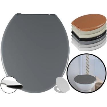 Imagem de Assento Básico Com Tampa Para Privada Vaso Sanitário Oval Universal So