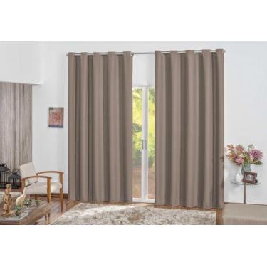 Imagem de Cortina Blackout Com Ilhós Para Sala Quarto Para Varão De 2m - Doravan