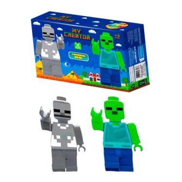 Imagem de Kit 2 Bonecos My Creator Infantil Cinza E Zumbi De Montar - Ggb Brinqu