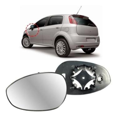 Imagem de Lente Retrovisor Fiat Punto 2007 a 2017 Esquerdo - Evo-X Retrovisor