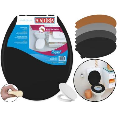 Imagem de Assento Para Vaso Sanitário Almofadado Tampa Privada Banheiro Oval Uni