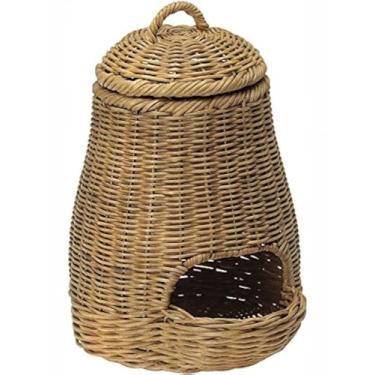 Imagem de KOUBOO 1020028 Cesto de armazenamento de vime para frutas e legumes, médio, 26,6 x 26,6 x 38 cm, marrom