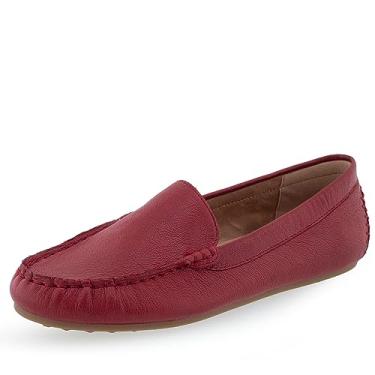 Imagem de Aerosoles Mocassim feminino estilo condução, Couro vermelho, 40