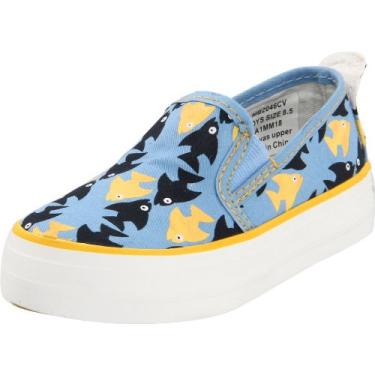 Imagem de Morgan & Milo Trippy Slippy Twin Gore Tênis (bebê/criança pequena), Azul-marinho, 9.5 Toddler