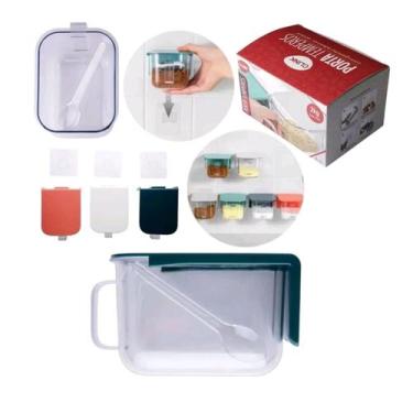 Imagem de Porta tempero com gancho adesivo - Clink