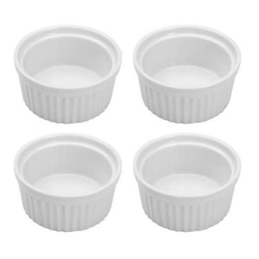Imagem de Jogo de ramequins em porcelana Bon Gourmet 4 peças 8x4cm - coliseu