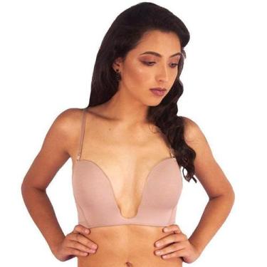 Imagem de Sutiã push up efeito silicone decote profundo Liebe , Chocolate, GG