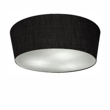 Imagem de Plafon Cone Md-3004 Cúpula em Tecido 15/50x40cm Preto - Bivolt - Vivar