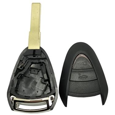 Imagem de 2 Buttons Replacement Key Fob Case Shell fit for Porsche 911 Cayman Boxster Carrera GT Keyless Remote Key Fob Cover