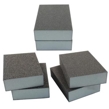 Imagem de Hitefu Conjunto de 12 unidades de esponja de lixamento, bloco de lixa de grão 60/120/220, bloco de lixa reutilizável para madeira, óculos, metal, drywall