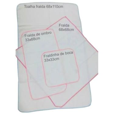 Imagem de Kit Fraldas Pinte E Borde Diversos Tamanhos- C/ Picueta - Dugu