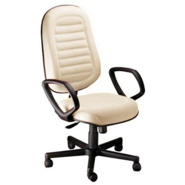 Imagem de Cadeira Presidente Gomada com Braços Linha Blenda Bege - Design Office