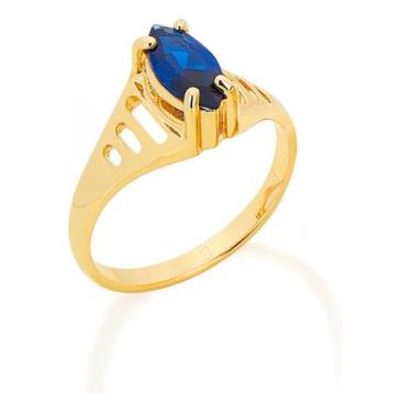 Imagem de Anel Solitário Com Laterais Vazadas E  Zirc 511181 - Rommanel, Lilás, 