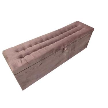 Imagem de Calçadeira Baú Laís 160 Para Cama de Casal Queen  - Negromonte Store, 