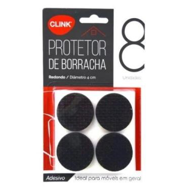 Imagem de Protetor Adesivo de Borracha P Pes de Cadeira Moveis 8 unid - Clink