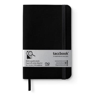 Imagem de Caderneta Quadriculada taccbook Preta 9x14 Flex